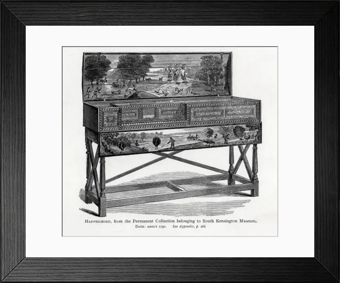 Framed Print : Instrument in the collection of the Victoria and Albert Museum. Date: circa 1750 Framed Print : Instrument in the collection of the Victoria and Albert Museum. Date: circa 1750