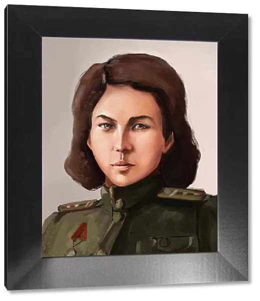 Khiuaz Dospanova, Khazak pilot and national heroine