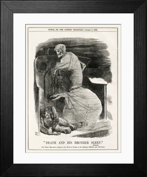 Framed Print : Death and His Brother Sleep, Shelley. (See Major Marindins Report to the board of Trade Framed Print : Death and His Brother Sleep, Shelley. (See Major Marindins Report to the board of Trade