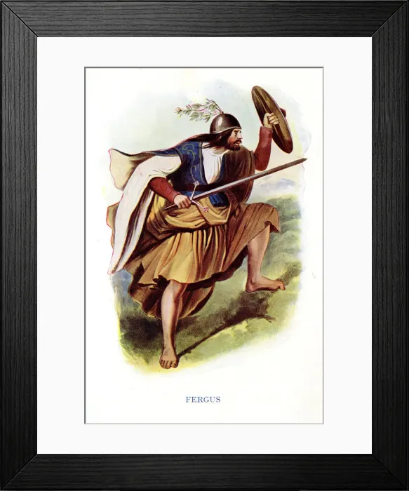 Framed Print : Fergus, Traditional Scottish Clan Costume Framed Print : Fergus, Traditional Scottish Clan Costume