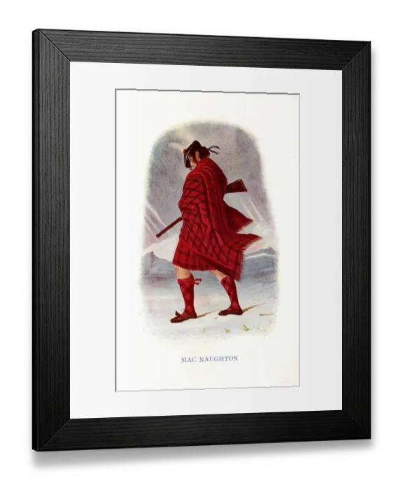 Framed Print : Mac Naughton, Traditional Scottish Clan Costume Framed Print : Mac Naughton, Traditional Scottish Clan Costume