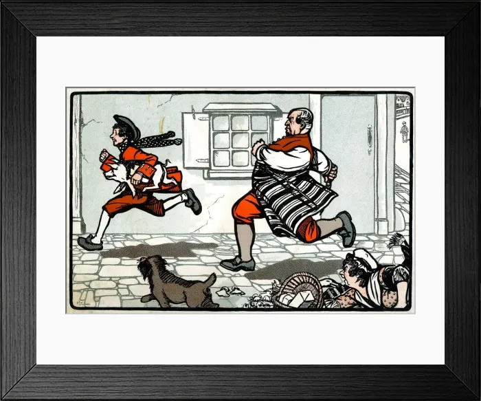 Framed Print : Tom, Tom the Pipers Son Stole a Pig and Away He Ran Framed Print : Tom, Tom the Pipers Son Stole a Pig and Away He Ran