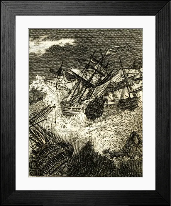 Framed Print : The Pretenders Fleet dispersed in a storm Framed Print : The Pretenders Fleet dispersed in a storm
