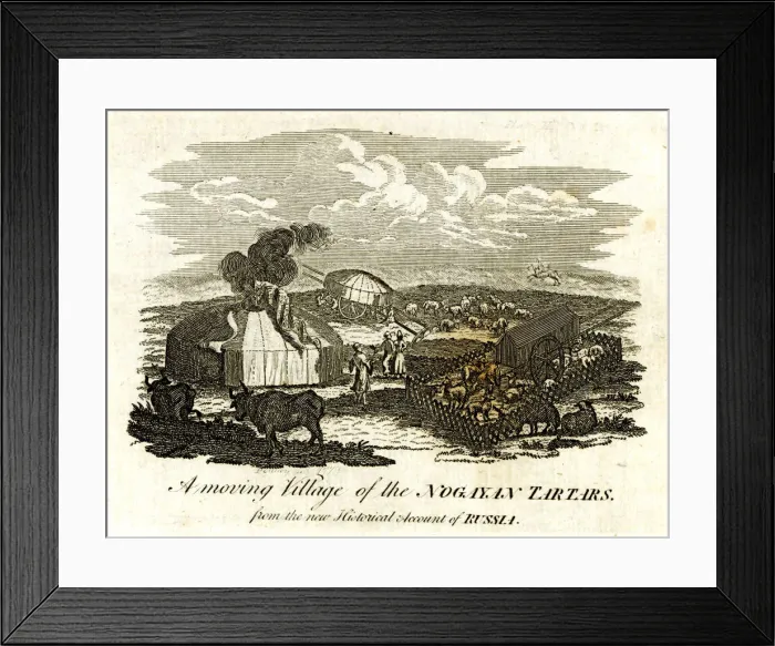 Framed Print : A Moving Village of the Nogayan Tartars, Russia Framed Print : A Moving Village of the Nogayan Tartars, Russia