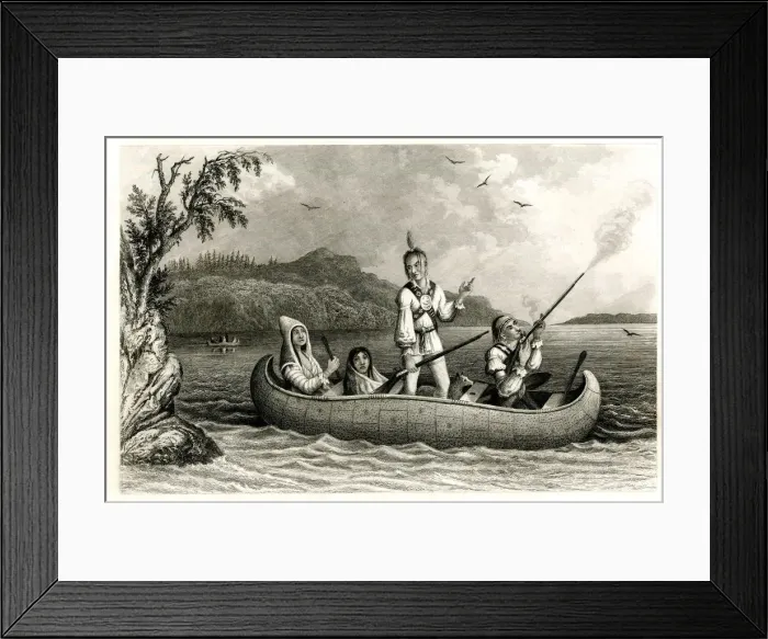 Framed Print : Canadian Indians, Native Americans Wild Fowl Shooting Framed Print : Canadian Indians, Native Americans Wild Fowl Shooting