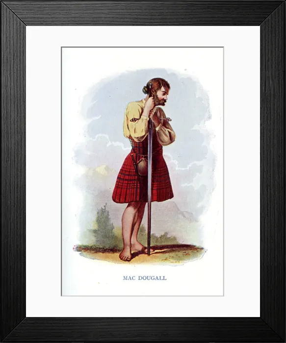 Framed Print : Madc Dougall, Traditional Scottish Clan Costume Framed Print : Madc Dougall, Traditional Scottish Clan Costume
