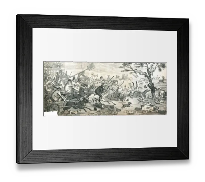 Framed Print : Cartoon - Going to Greenwich Fair, circa 1850 Framed Print : Cartoon - Going to Greenwich Fair, circa 1850