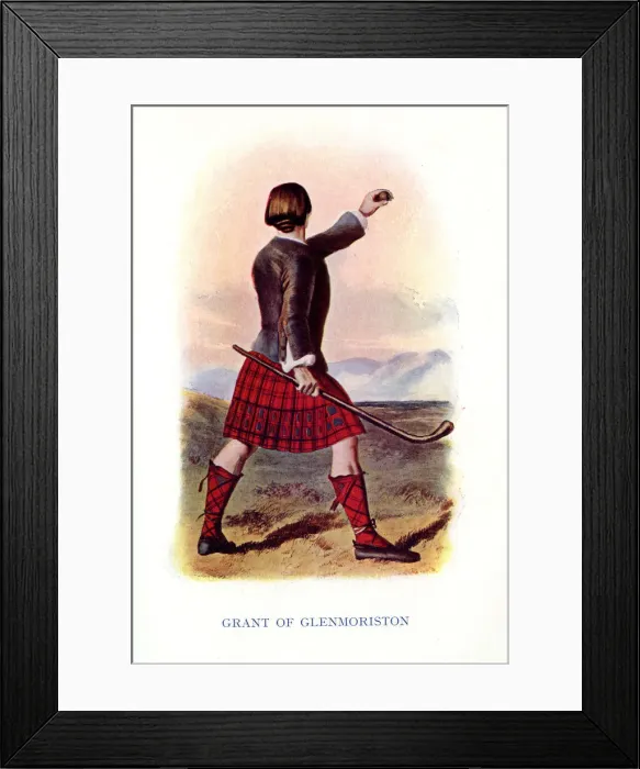Framed Print : Grant of Glenmoriston, Traditional Scottish Clan Costume Framed Print : Grant of Glenmoriston, Traditional Scottish Clan Costume
