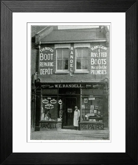 Framed Print : W. Randell, Boot Repair, 13 Portsmouth Road, Woolston Framed Print : W. Randell, Boot Repair, 13 Portsmouth Road, Woolston