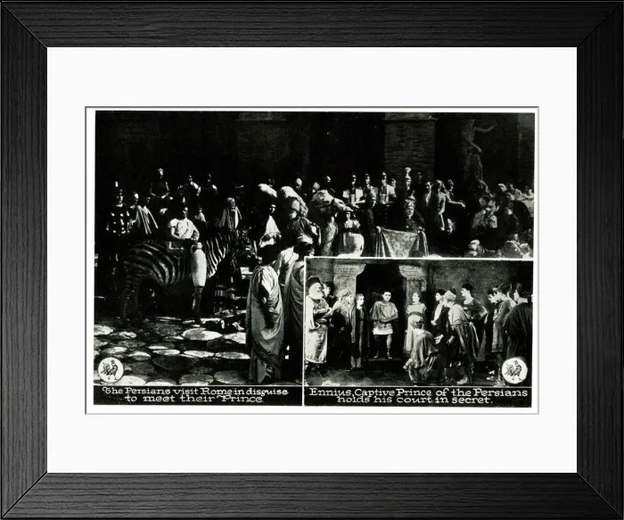 Framed Print : Messalina, Persian visit Rome, Captive Prince with Ennius Framed Print : Messalina, Persian visit Rome, Captive Prince with Ennius