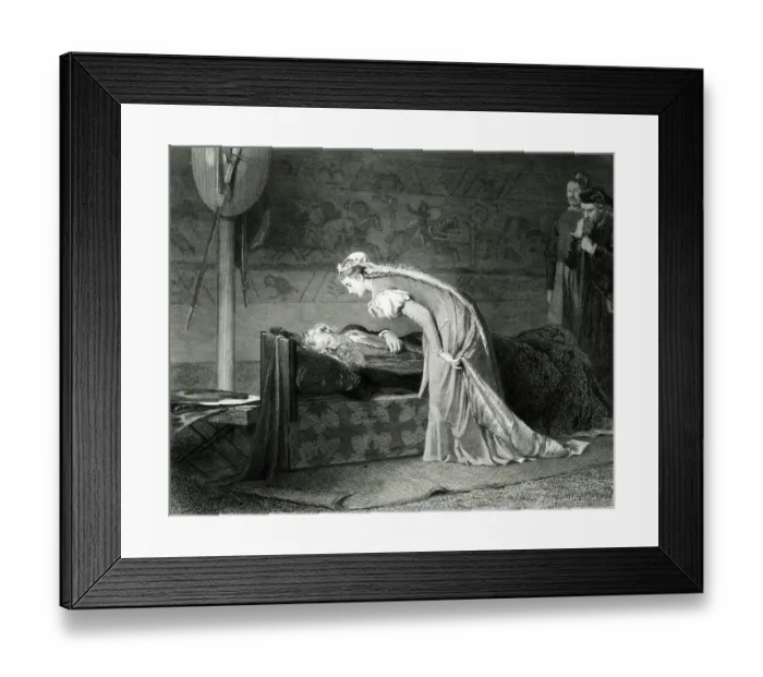 Framed Print : Shakespeare, King Lear and Cordelia by Marcus Stone Framed Print : Shakespeare, King Lear and Cordelia by Marcus Stone