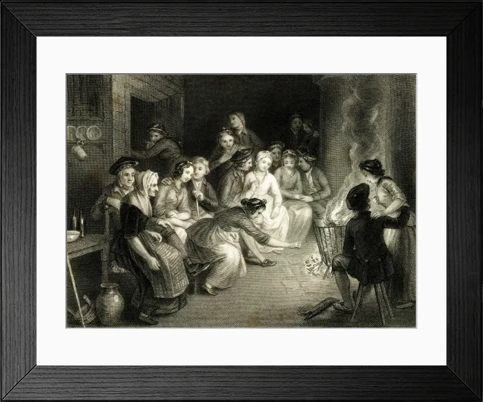 Framed Print : Halloween - Pictures of the Life and Land of Burns by Allan Cunningham Vol. 1, 1840 Framed Print : Halloween - Pictures of the Life and Land of Burns by Allan Cunningham Vol. 1, 1840