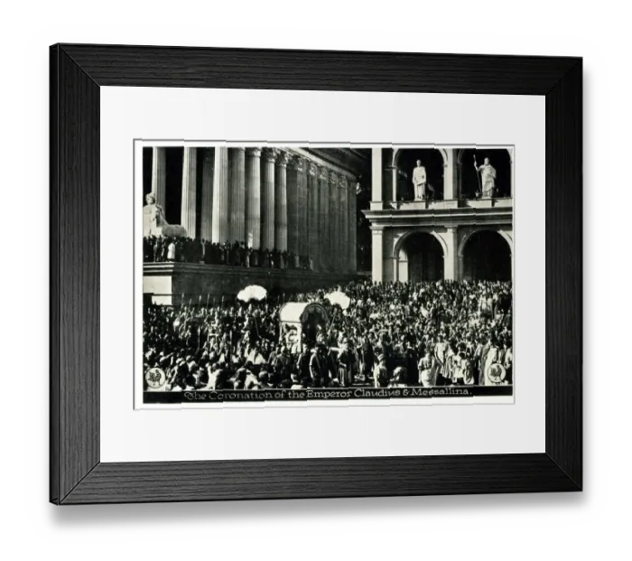 Framed Print : Silent Film - Messalina, Coronation of Emperor Claudius Framed Print : Silent Film - Messalina, Coronation of Emperor Claudius