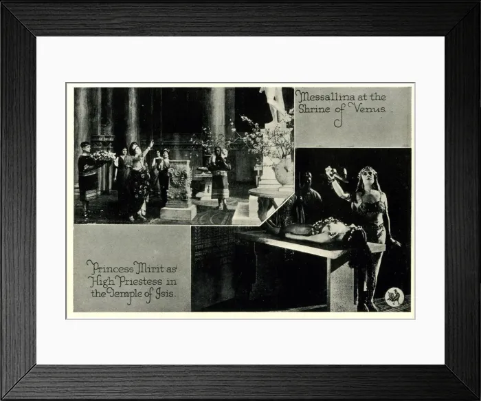 Framed Print : Silent Film - Messalina, Shrine of Venus, Temple of Isis Framed Print : Silent Film - Messalina, Shrine of Venus, Temple of Isis
