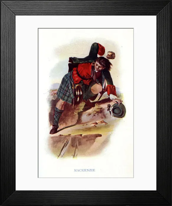 Framed Print : MacKenzie, Traditional Scottish Clan Costume Framed Print : MacKenzie, Traditional Scottish Clan Costume