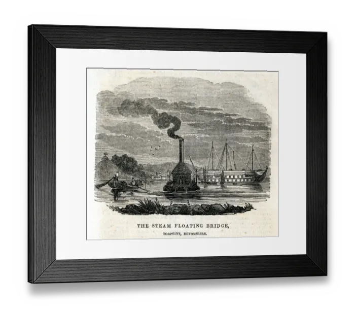 Framed Print : The Steam Floating Bridge, Torpoint, Devonshire Framed Print : The Steam Floating Bridge, Torpoint, Devonshire
