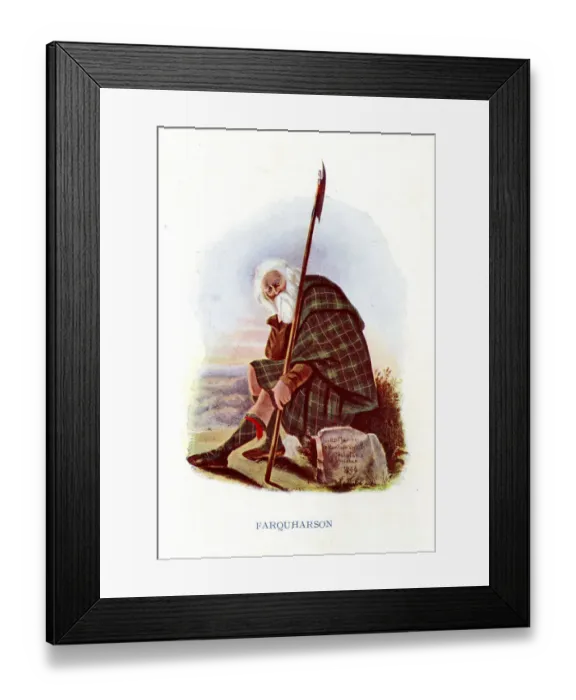 Framed Print : Farquharson, Traditional Scottish Clan Costume Framed Print : Farquharson, Traditional Scottish Clan Costume