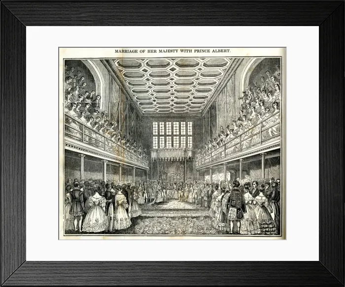 Framed Print : Queen Victorias Wedding at St. Jamess Chapel Royal Framed Print : Queen Victorias Wedding at St. Jamess Chapel Royal