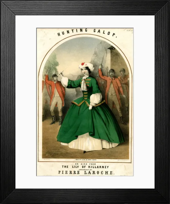Framed Print : Hunting Galop, Miss Jessie McLean - The Lily of Killarney Framed Print : Hunting Galop, Miss Jessie McLean - The Lily of Killarney