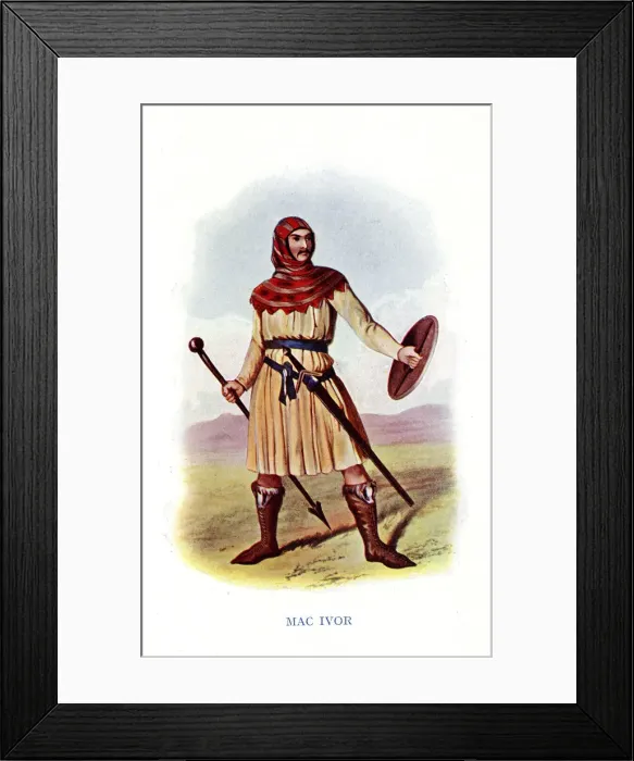 Framed Print : Mac Ivor, Traditional Scottish Clan Costume Framed Print : Mac Ivor, Traditional Scottish Clan Costume