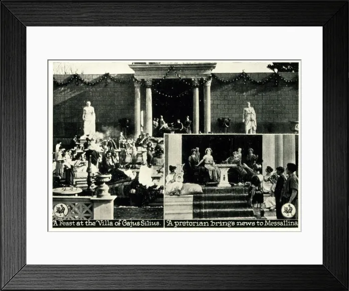 Framed Print : Silent Film - Messalina, Feast, Pretorian Guard Framed Print : Silent Film - Messalina, Feast, Pretorian Guard