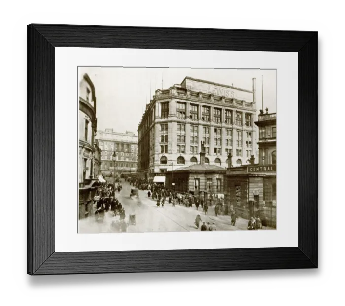 Framed Print : Ranelagh Street and Entrance to Central Station, Liverpool Framed Print : Ranelagh Street and Entrance to Central Station, Liverpool