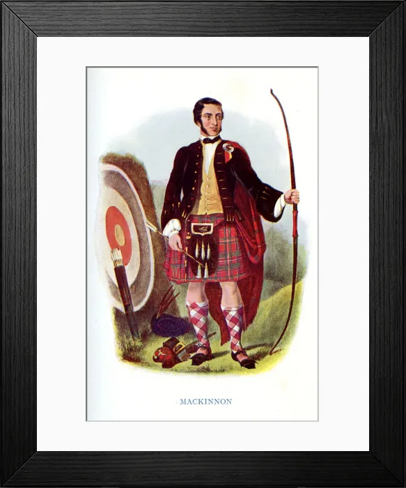 Framed Print : MacKinnon, Traditional Scottish Clan Costume Framed Print : MacKinnon, Traditional Scottish Clan Costume