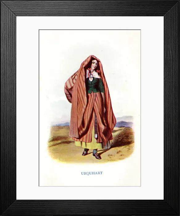 Framed Print : Urquhart, Traditional Scottish Clan Costume Framed Print : Urquhart, Traditional Scottish Clan Costume