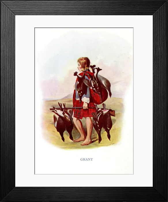 Framed Print : Grant, Traditional Scottish Clan Costume Framed Print : Grant, Traditional Scottish Clan Costume