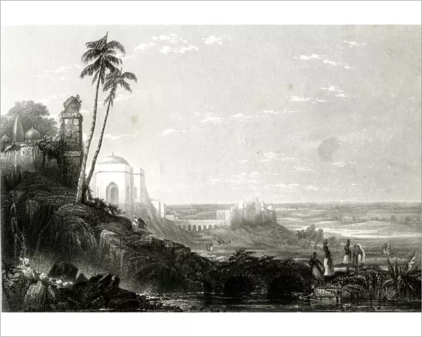 Ruins between Futtipur Sikri and Biana, India 1840