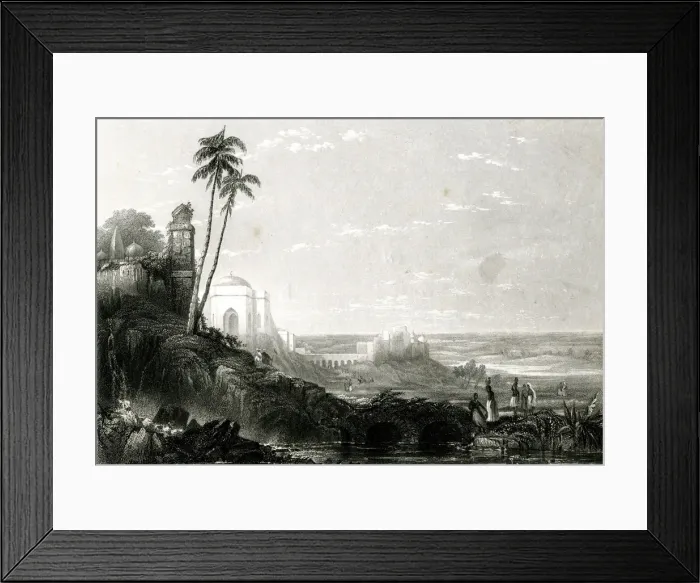Framed Print : Ruins between Futtipur Sikri and Biana, India 1840 Framed Print : Ruins between Futtipur Sikri and Biana, India 1840