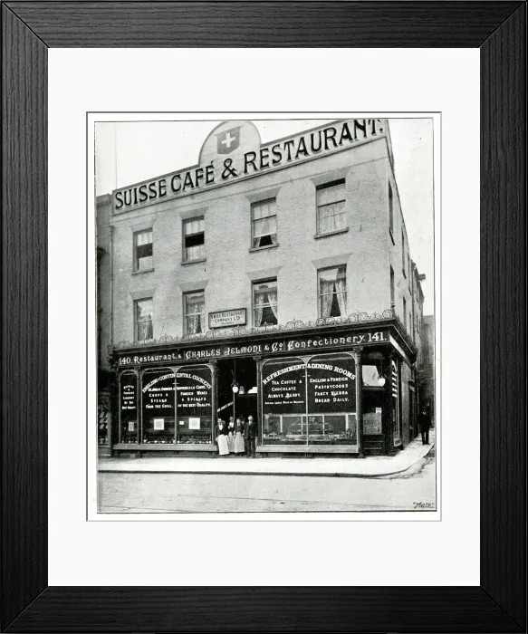 Framed Print : Suisse Cafe Restaurant, High Street, Southampton Framed Print : Suisse Cafe Restaurant, High Street, Southampton