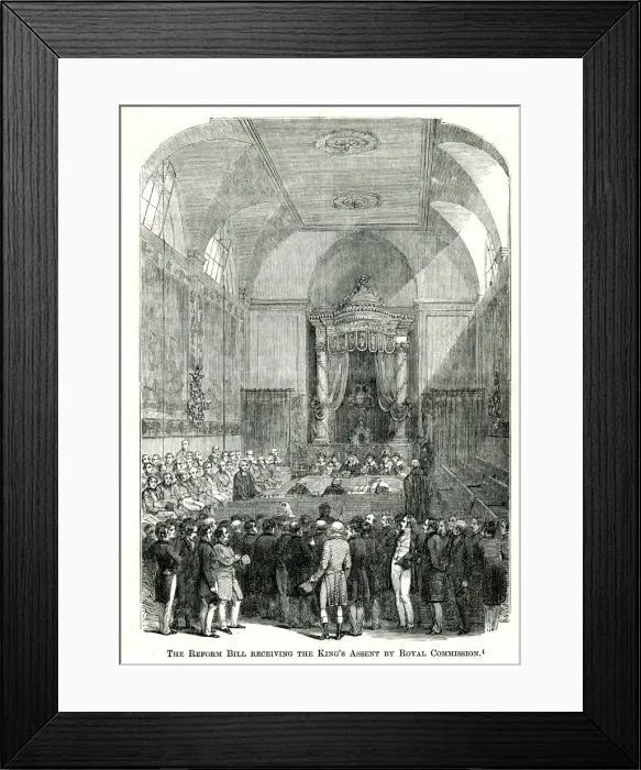 Framed Print : Royal Assent of Reform Bill in House of Lords 1867 Framed Print : Royal Assent of Reform Bill in House of Lords 1867