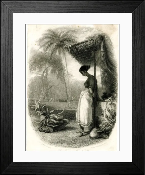 Framed Print : Indian Fruit Seller by William Daniell, R. A Framed Print : Indian Fruit Seller by William Daniell, R. A
