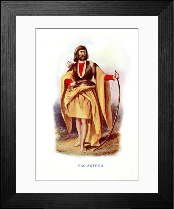Framed Print : Mac Arthur, Traditional Scottish Clan Costume Framed Print : Mac Arthur, Traditional Scottish Clan Costume
