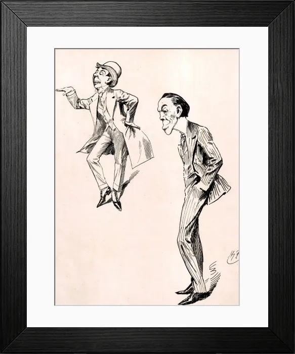 Framed Print : Sir Edward Seymour Hicks, actor by Harry Furniss Framed Print : Sir Edward Seymour Hicks, actor by Harry Furniss