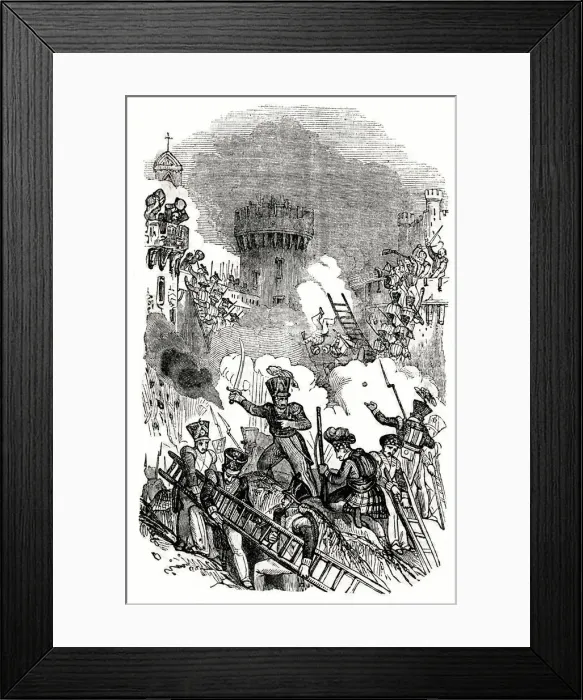 Framed Print : Siege of Badajos 1812, Wellington Framed Print : Siege of Badajos 1812, Wellington