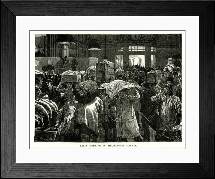 Framed Print : Early Morning in Billingsgate Market Framed Print : Early Morning in Billingsgate Market