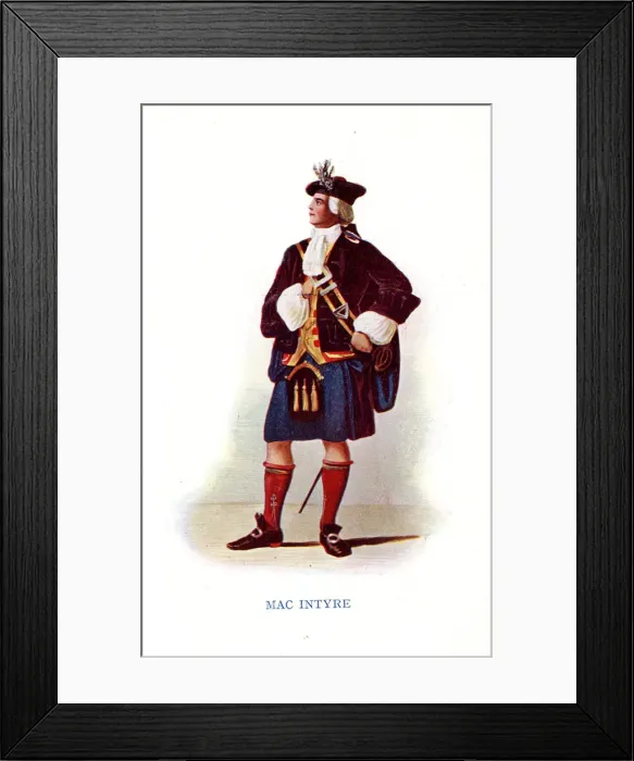 Framed Print : Mac Intyre, Traditional Scottish Clan Costume Framed Print : Mac Intyre, Traditional Scottish Clan Costume