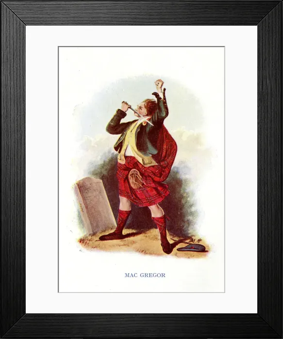 Framed Print : Mac Gregor, Traditional Scottish Clan Costume Framed Print : Mac Gregor, Traditional Scottish Clan Costume