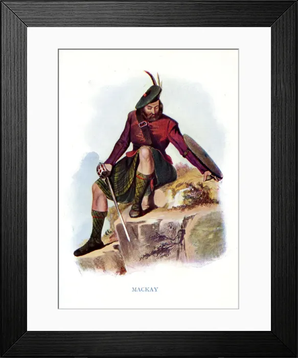 Framed Print : MacKay, Traditional Scottish Clan Costume Framed Print : MacKay, Traditional Scottish Clan Costume