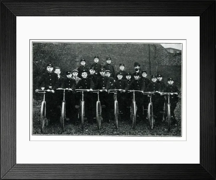 Framed Print : Telegraph Boys with Bicycles, Kingston-upon-Thames Framed Print : Telegraph Boys with Bicycles, Kingston-upon-Thames