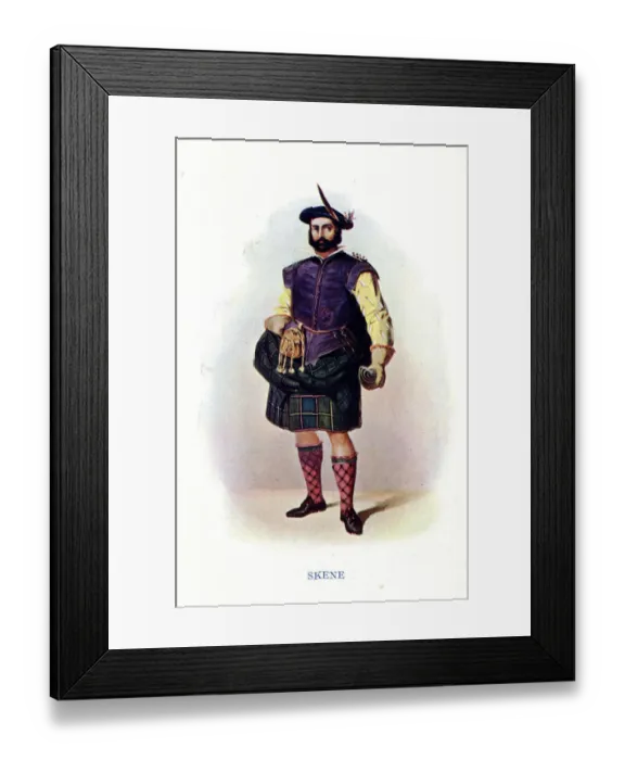 Framed Print : Skene, Traditional Scottish Clan Costume Framed Print : Skene, Traditional Scottish Clan Costume