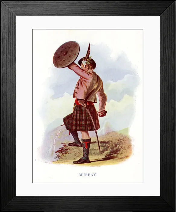Framed Print : Murray, Traditional Scottish Clan Costume Framed Print : Murray, Traditional Scottish Clan Costume