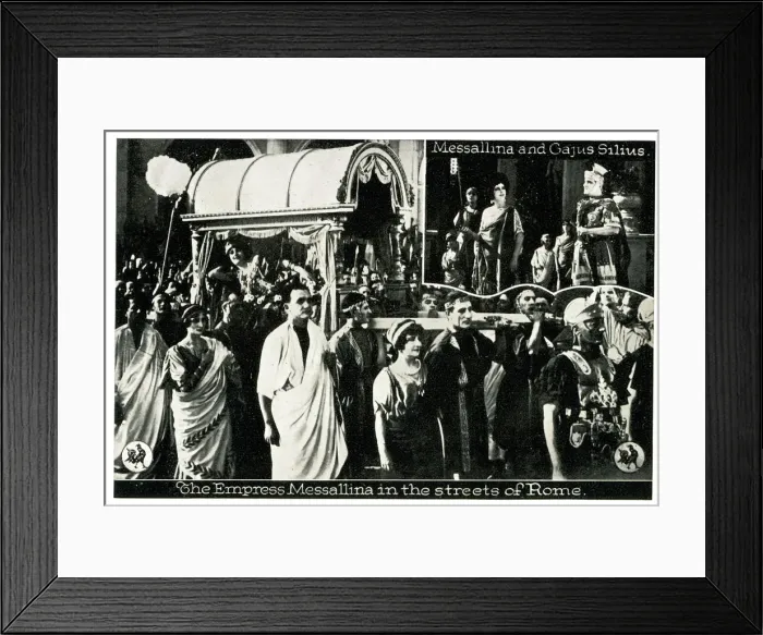 Framed Print : Silent Film - Messalina, in streets of Rome Framed Print : Silent Film - Messalina, in streets of Rome
