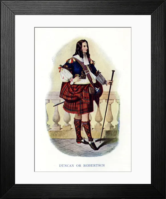 Framed Print : Duncan of Robertson, Traditional Scottish Clan Costume Framed Print : Duncan of Robertson, Traditional Scottish Clan Costume