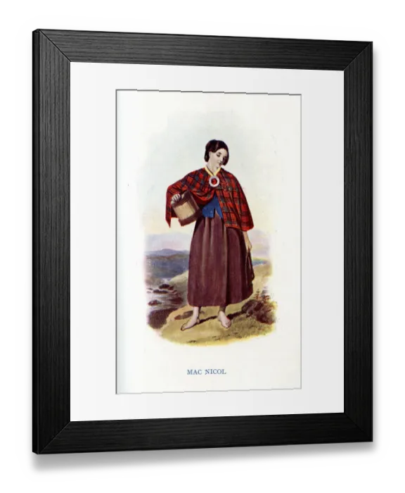 Framed Print : Mac Nicol, Traditional Scottish Clan Costume Framed Print : Mac Nicol, Traditional Scottish Clan Costume