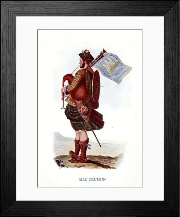 Framed Print : Mac Cruimin, Traditional Scottish Clan Costume Framed Print : Mac Cruimin, Traditional Scottish Clan Costume