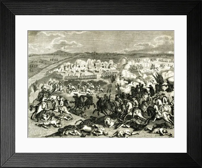 Framed Print : The Battle of Blenheim 1704, drawn by Godefry Framed Print : The Battle of Blenheim 1704, drawn by Godefry