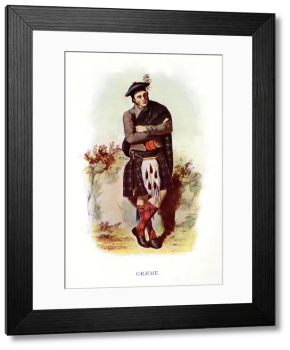 Framed Print : Graeme, Traditional Scottish Clan Costume Framed Print : Graeme, Traditional Scottish Clan Costume
